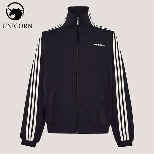 Adidas/阿迪达斯官方正品三叶草女士经典条纹日常休闲外套KX7977
