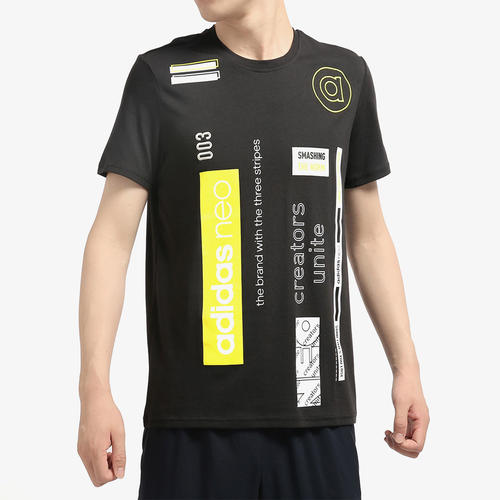 Adidas/阿迪达斯正品neo 男子M CS BTH TEE SS圆领短T EJ7075
