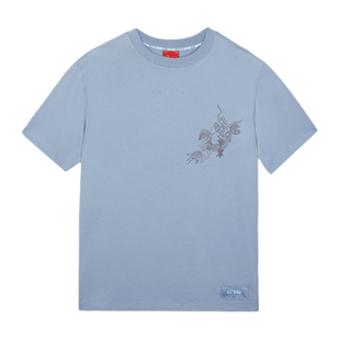 中国李宁X故宫·宝蕴楼联名短袖 T恤国潮刺绣含棉运动上衣AHSQ669