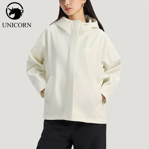 Adidas/阿迪达斯官方正品当季款女士运动宽松连帽外套KS2783