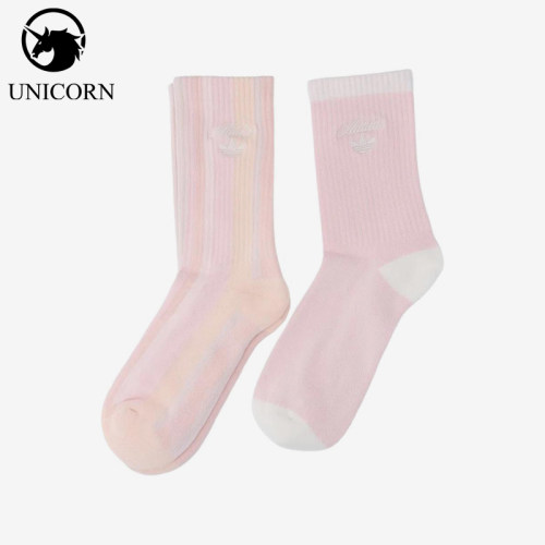 Adidas/阿迪达斯正品三叶草CREWSOCKS新款粉白色经典运动袜KY6017
