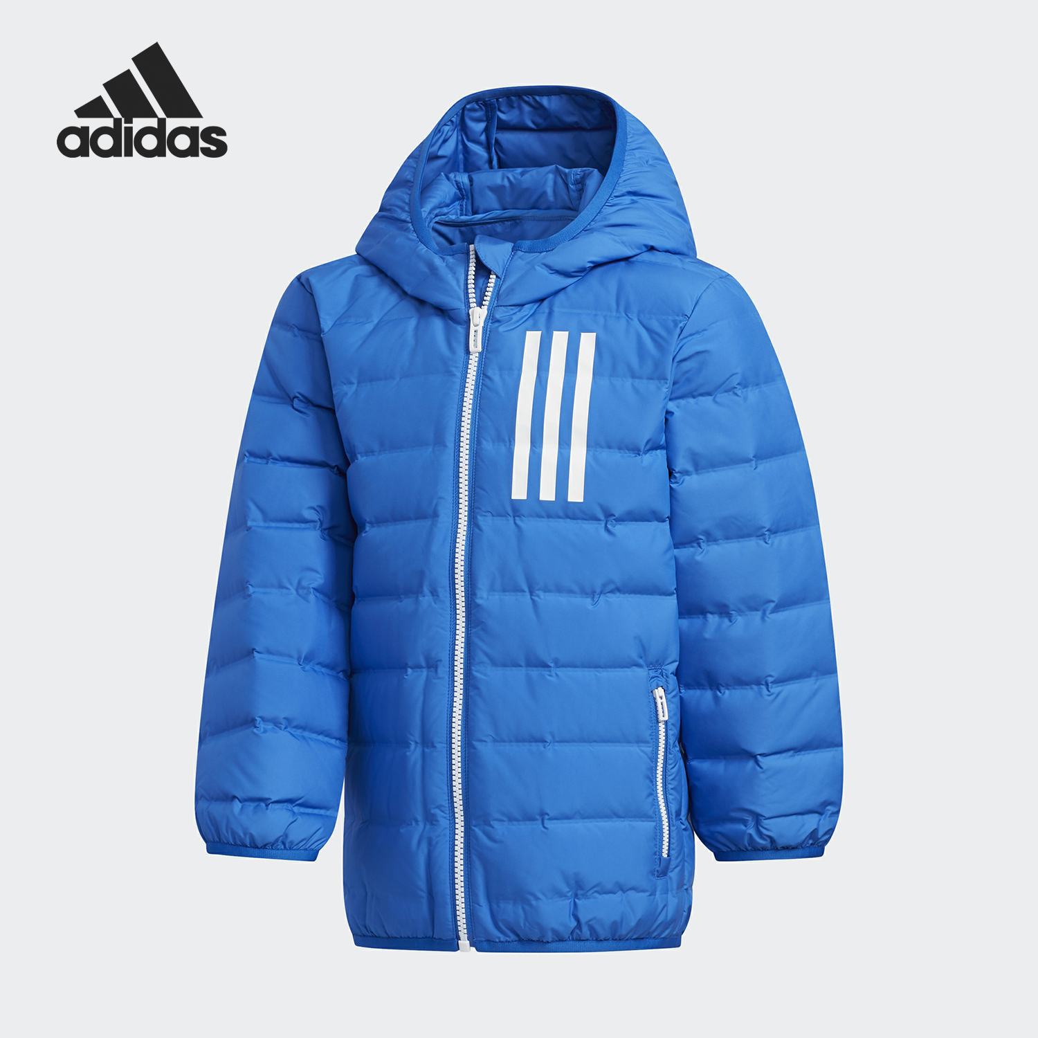 Adidas/阿迪达斯正品2025小童舒适户外运动保暖连帽羽绒服EH4143