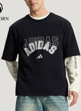 Adidas/阿迪达斯正品U 2IN1 T-SHIRT男女经典运动休闲短袖KX0514
