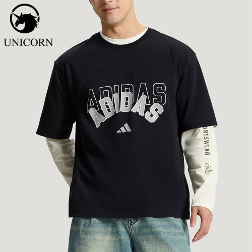 Adidas/阿迪达斯正品U 2IN1 T-SHIRT男女经典运动休闲短袖KX0514