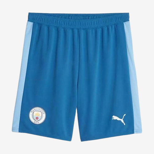 PUMA彪马正品男款曼城主场球衣系列Logo印花直筒短裤770483-06