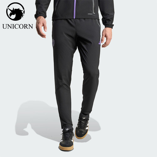 Adidas/阿迪达斯正品2025秋季款男士修身运动耐穿足球长裤JV5352