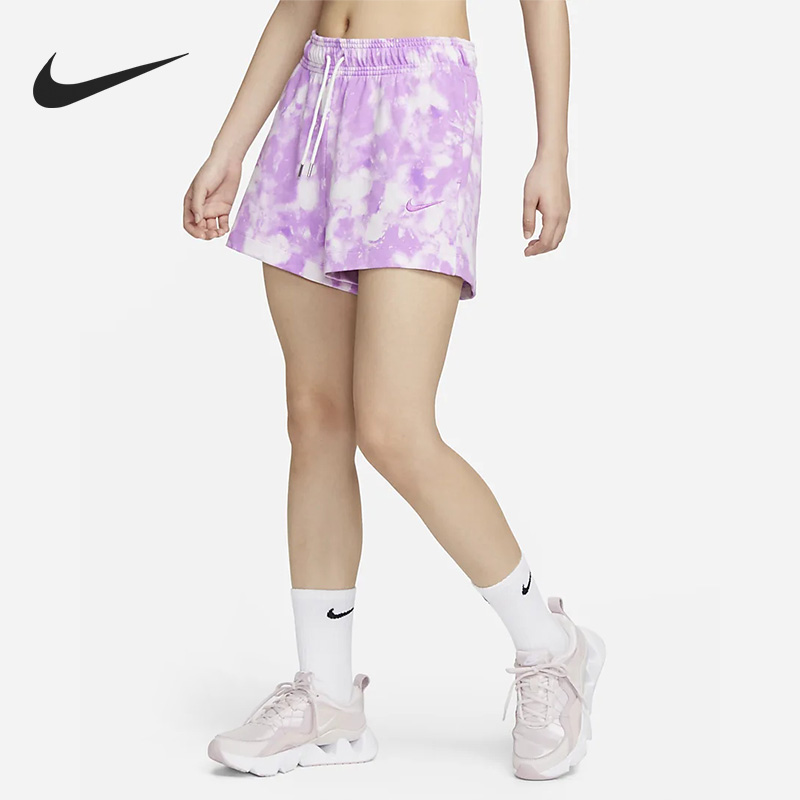 Nike/耐克正品夏季新款女子针织扎染运动透气短裤DV7923-015
