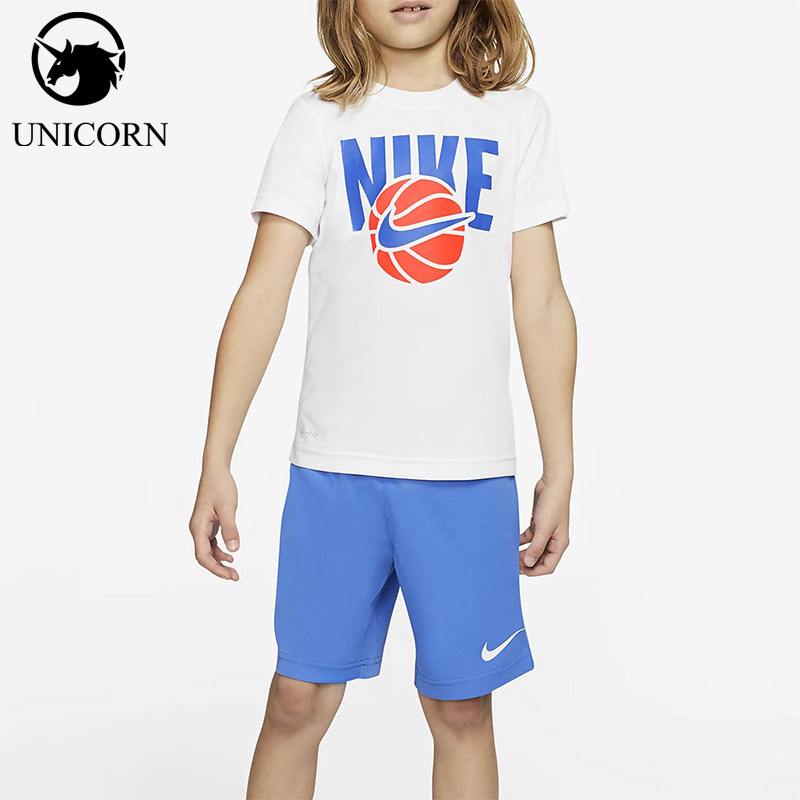 Nike/耐克正品圆领字母短袖套装新款短袖经典短裤套装CK4019-402