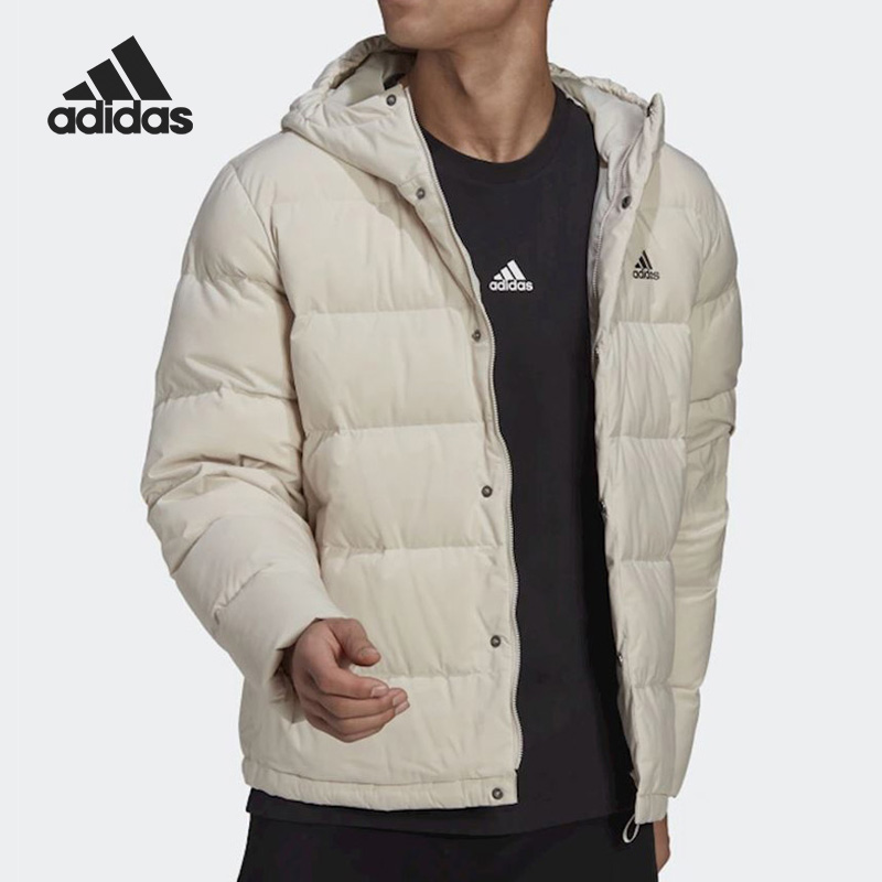 Adidas/阿迪达斯正品保暖连帽男子时尚舒适羽绒服外套HG4886