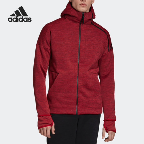 Adidas/阿迪达斯正品ZNE男当季新款红针织运动训练夹克EB5231