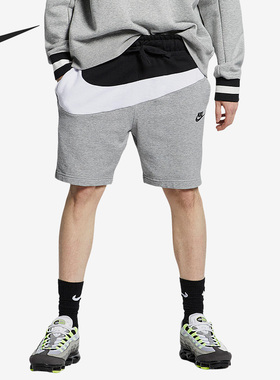Nike/耐克正品新款男子大Logo拼接松紧腰五分短裤AR3162-091