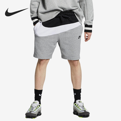 Nike/耐克正品新款男子大Logo拼接松紧腰五分短裤AR3162-091