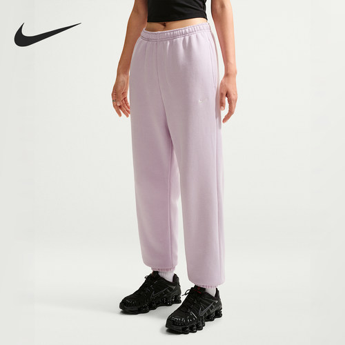 Nike耐克正品Studio Fleece女刺绣宽松高腰运动长裤IM8075-583