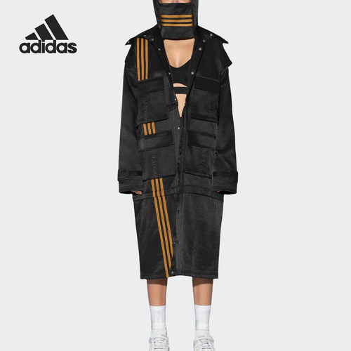Adidas阿迪达斯正品 男女同款 可转换工装多口袋连帽夹克GU3988