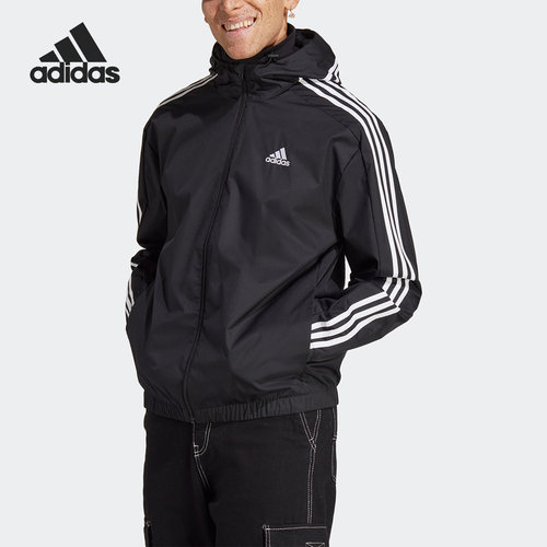 Adidas/阿迪达斯正品M 3S WB RIPSTOP男子连帽夹克外套IB0384