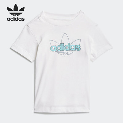 Adidas/阿迪达斯正品三叶草夏季新款婴童运动短袖T恤GN2254