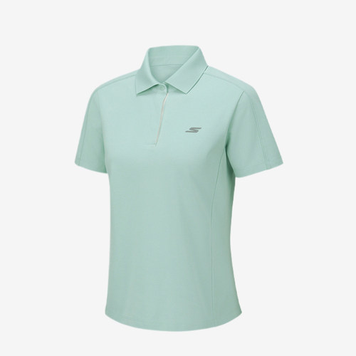 Skechers斯凯奇正品Polo女纯色短袖休闲运动翻领衫P226W007-02KN
