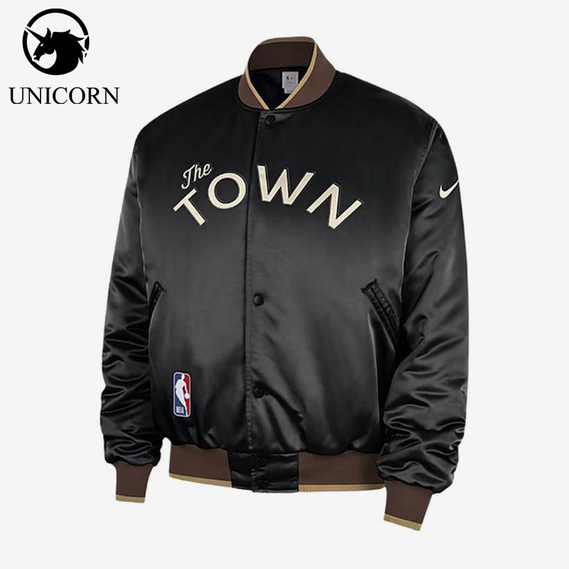 Nike/耐克正品NBA新款男黑棕色球类运动经典保暖棒球服HQ5764-010