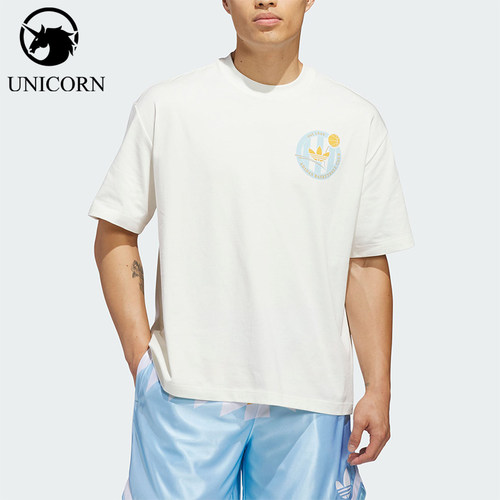 Adidas/阿迪达斯官方正品三叶草男士圆领轻盈篮球风短袖T恤KD3613
