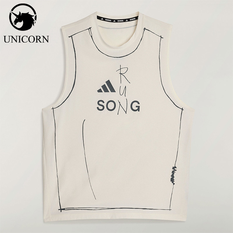Adidas/阿迪达斯正品夏季男士运动跑步圆领经典舒适背心T恤KT0775