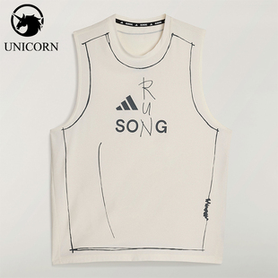 Adidas/阿迪达斯正品夏季男士运动跑步圆领经典舒适背心T恤KT0775