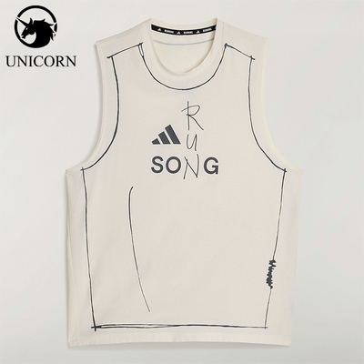 Adidas/阿迪达斯正品夏季男士运动跑步圆领经典舒适背心T恤KT0775