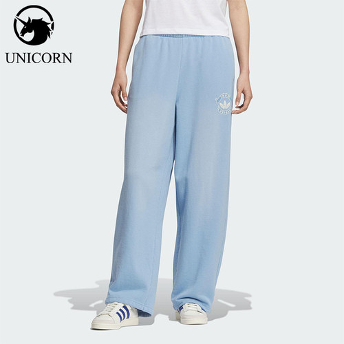 Adidas/阿迪达斯官方正品三叶草女士运动直筒耐穿日常长裤KC5873
