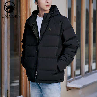 Adidas/阿迪达斯正品2025男士户外经典连帽运动保暖羽绒服KE5404