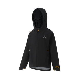 李宁正品 综合体能系列男大童简约百搭拉链运动连帽外套YFDU075