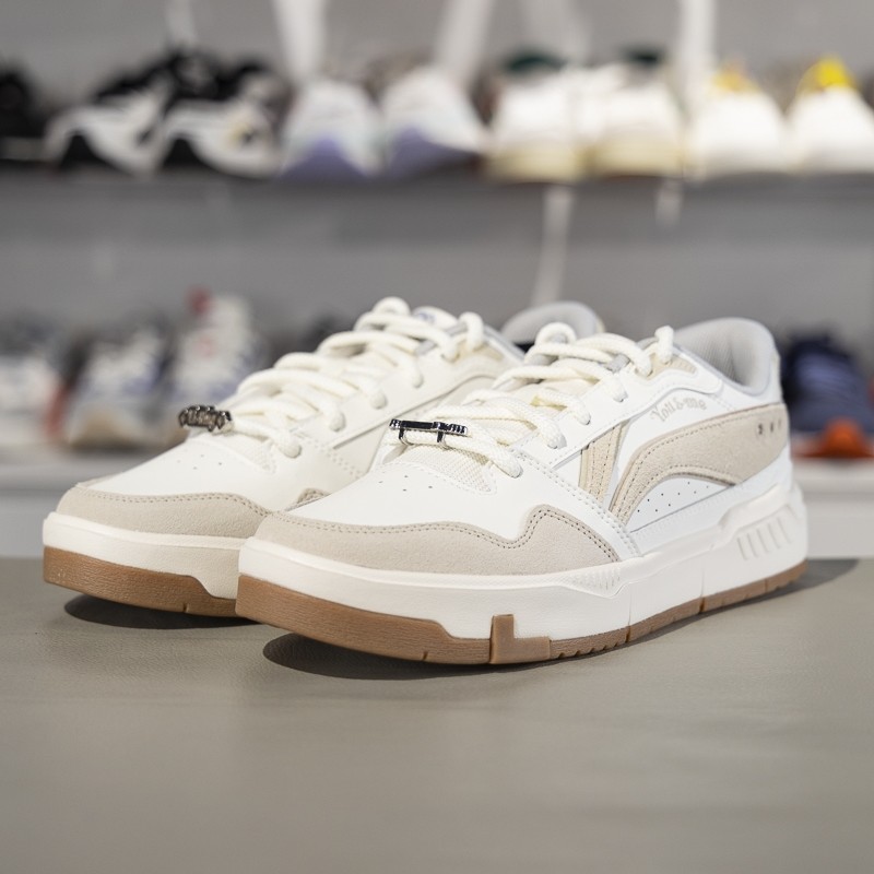 李宁正品COMMON 80s男子柔软舒适百搭耐磨运动休闲板鞋AGCV023-4