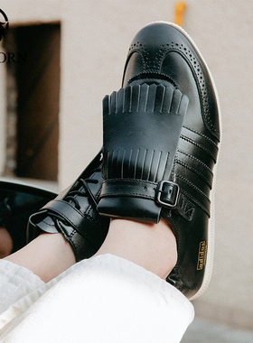 Adidas/阿迪达斯正品三叶草新款男女黑色经典休闲运动鞋KH8305