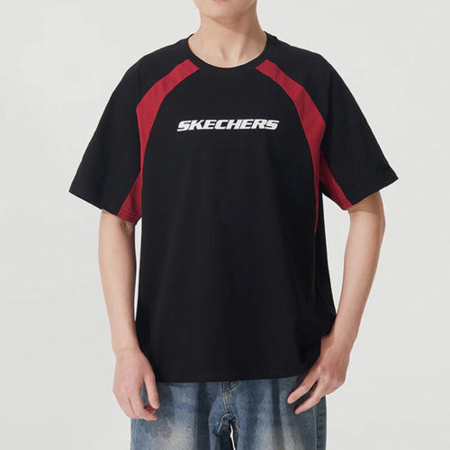 Skechers斯凯奇正品儿童款运动透气休闲短袖T恤P225U126-00GZ