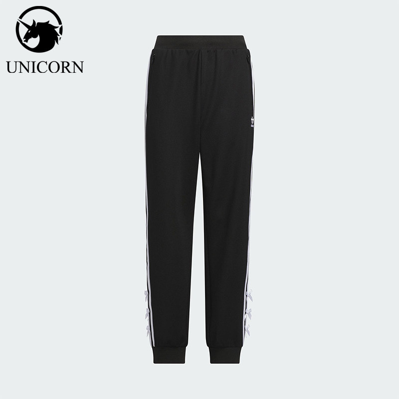 Adidas/阿迪达斯正品三叶草女童束脚宽松日常时尚针织长裤HY2195