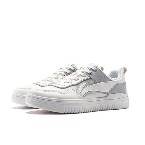 李宁正品运动时尚系列女子潮流休闲百搭低帮缓震运动板鞋AGCU388