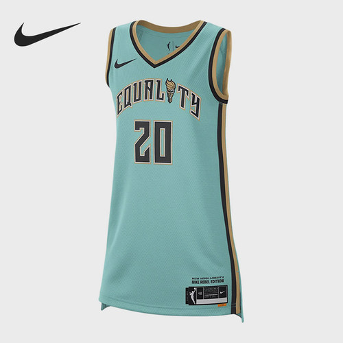 Nike耐克正品女条纹字母数字印花V领宽松直筒无袖背心DJ4576-302