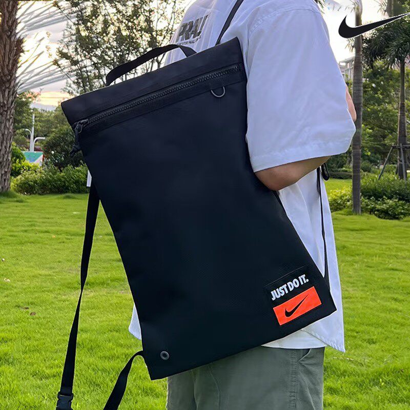 耐克足球收纳袋正品双肩背包篮球足球鞋袋束口袋抽绳双肩背抽绳包图片