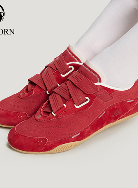 Adidas/阿迪达斯正品2025秋季款女士日常薄底魔术贴休闲鞋KJ9088