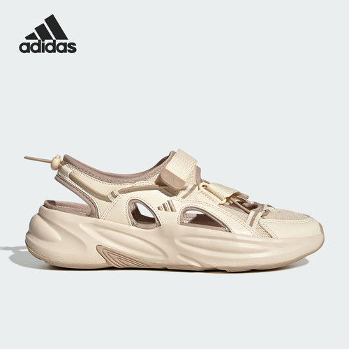Adidas/阿迪达斯正品2025男女厚底超轻耐磨魔术贴休闲凉鞋JS4579