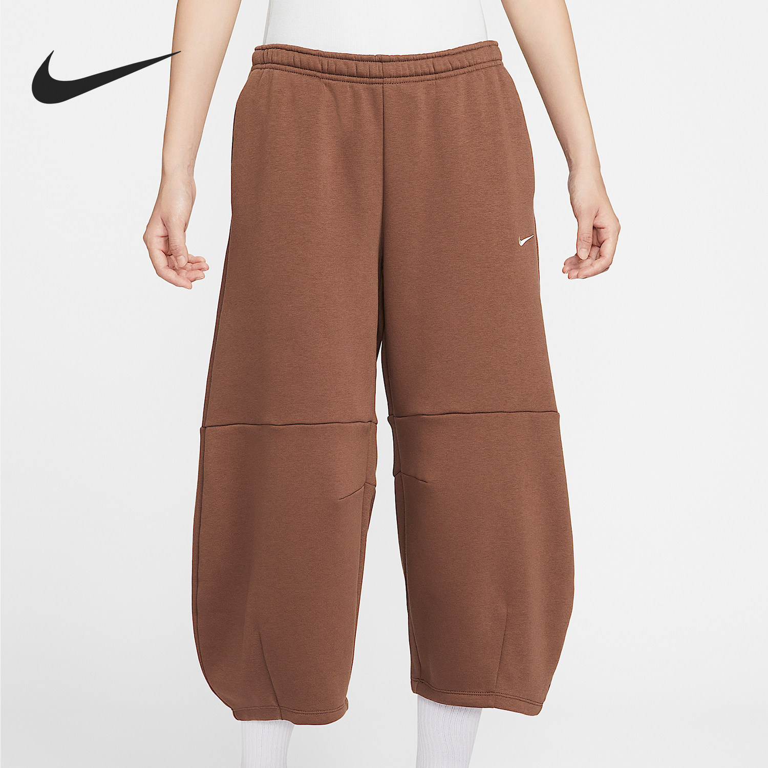 Nike/耐克正品Phoenix Fleece女士加绒宽松中腰九分裤IM7475-265