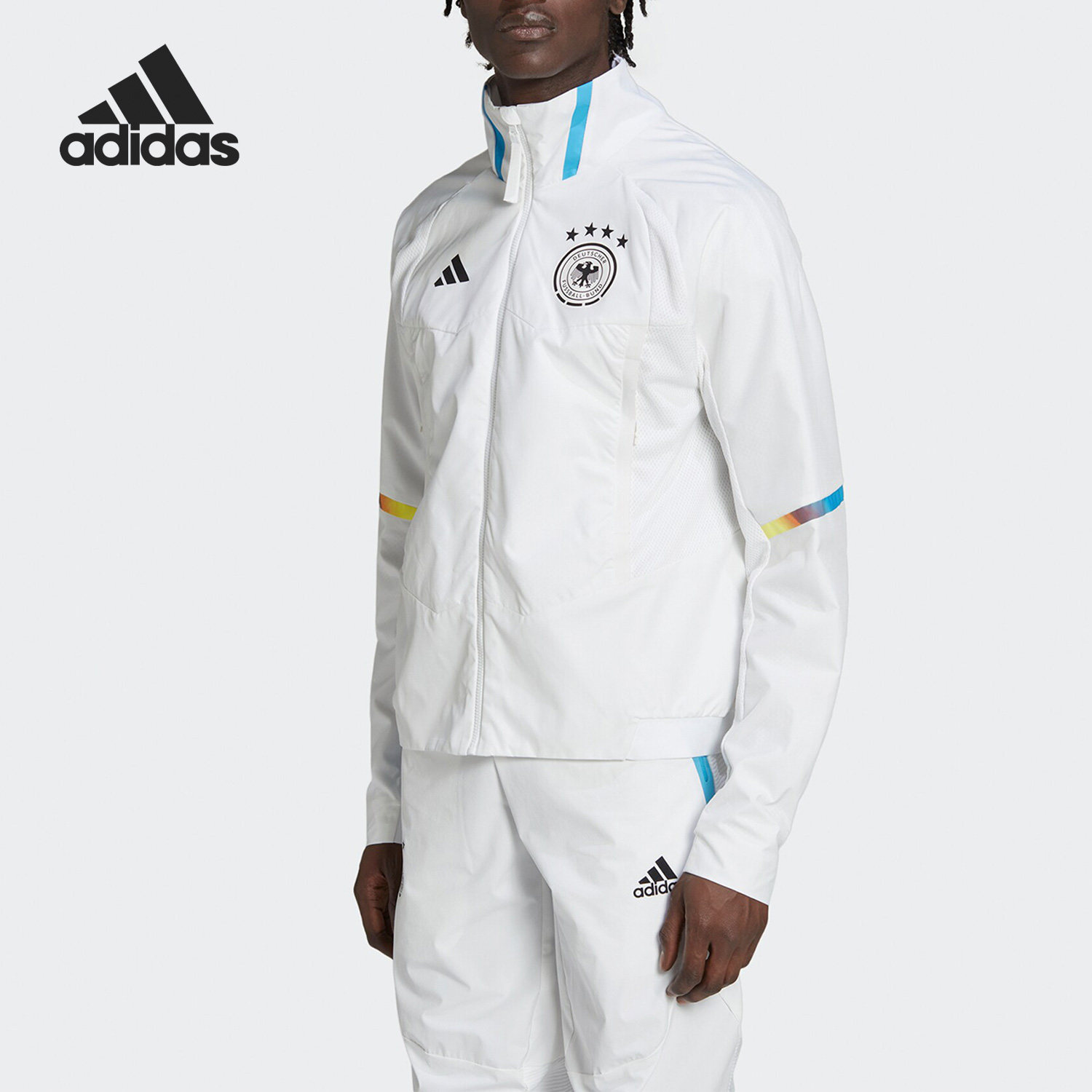 Adidas/阿迪达斯官方正品新款男子德国队足球运动夹克外套IC4379