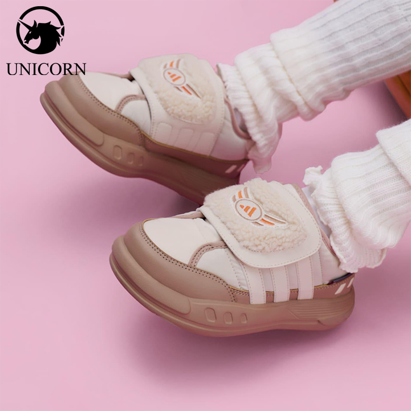 Adidas/阿迪达斯正品PUFFY SKIPPER小童休闲耐磨日常运动鞋KJ3902