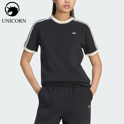 Adidas/阿迪达斯正品三叶草新款经典女黑白色亲肤短袖T恤KY8127