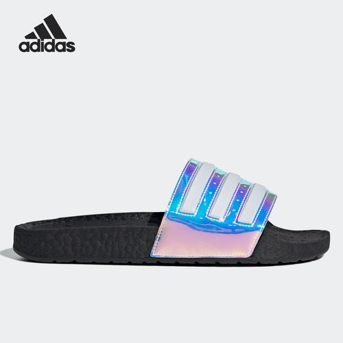 Adidas/阿迪达斯官方正品男女轻便休闲时尚条纹运动拖鞋 FZ2565
