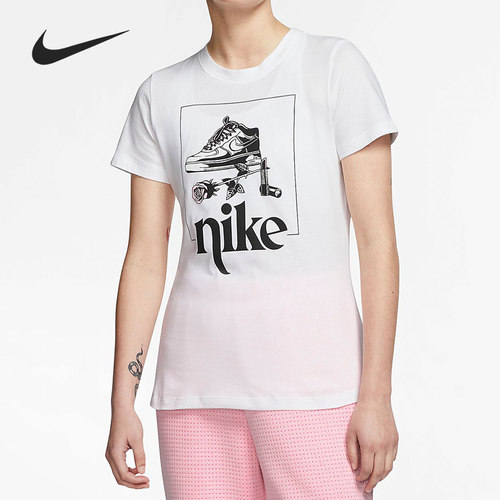Nike/耐克正品短袖女当季新款空一号印花运动跑步T恤CT8925