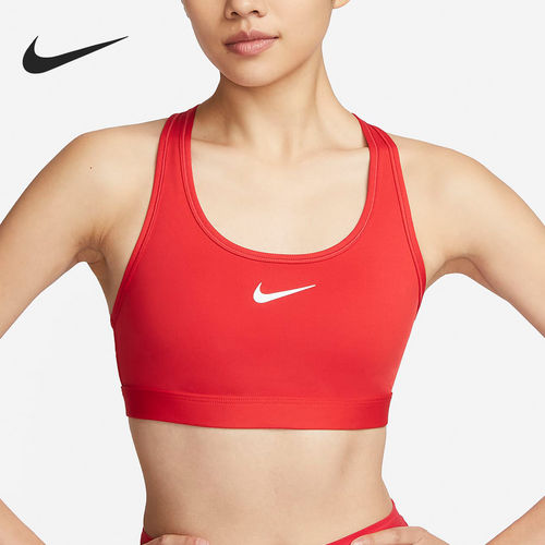 Nike/耐克正品 Swoosh 女士运动训练透气文胸内衣DX6822-657
