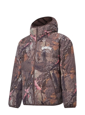 李宁正品反伍BADFIVE男子休闲运动防泼水宽松连帽羽绒服AYMT141-8