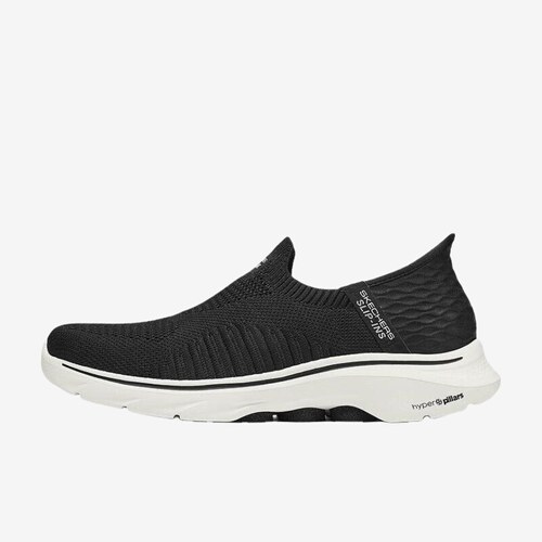 Skechers斯凯奇正品GO WALK 7男一脚蹬低帮耐磨休闲鞋216552-BLK