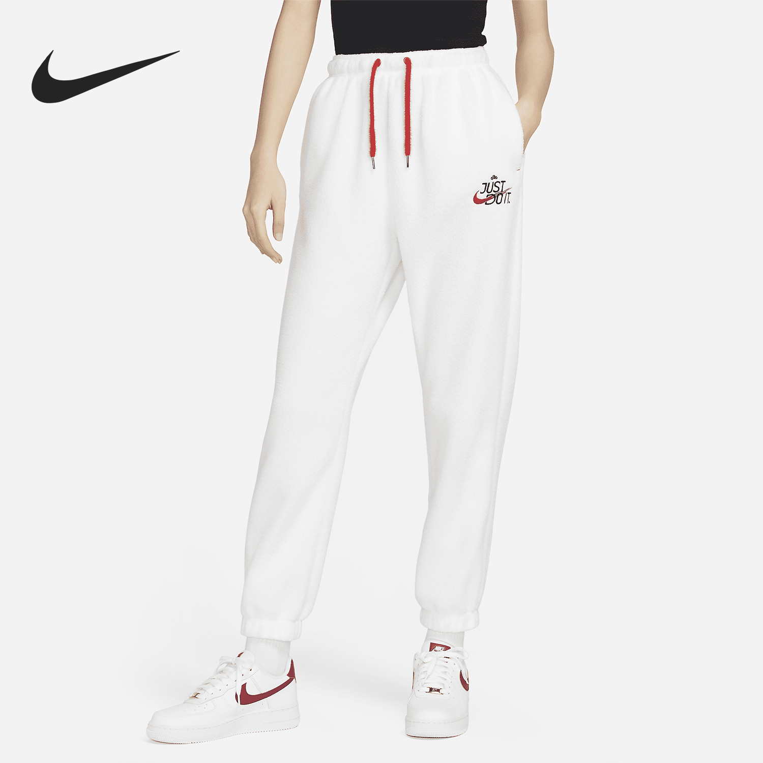Nike/耐克正品春季新款女子运动训练加绒束脚长裤FD4069-121
