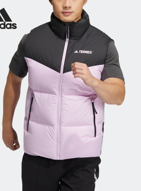 Adidas/阿迪达斯正品当季新款男女运动训练羽绒马甲HR8435
