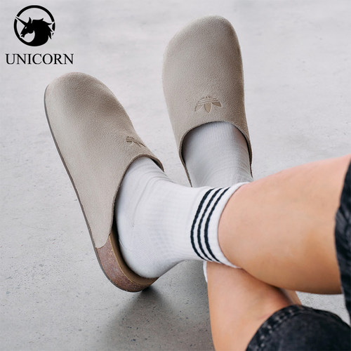 Adidas/阿迪达斯正品三叶草男女款时尚经典舒适拖鞋穆勒鞋IH6906